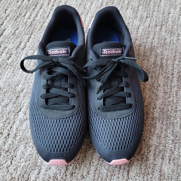 REEBOK LACE UP CLASSIC SNEAKERS COMFORT FOOTBED BLACK & PINK WOMEN'S SIZE 9 - Picture 13 of 14